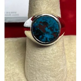 Natural Creations mens sterling silver ring Size 8 Shattuckite