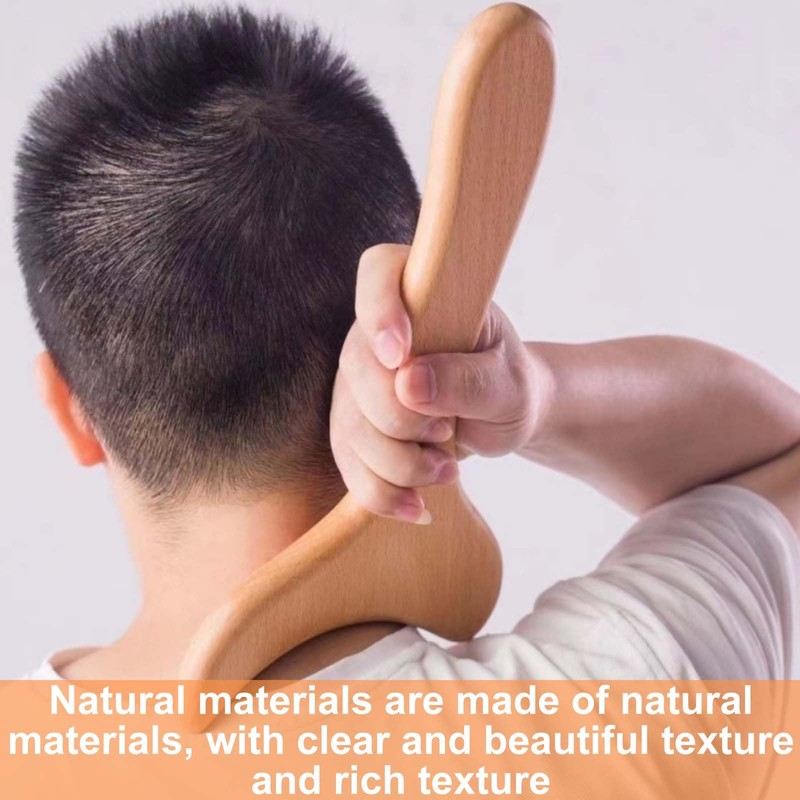 2 Stück Massage-Paddel für Maderotherapie und Lymphdrainage, Massagegerät Holz Massages,