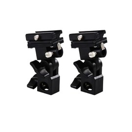 Flash Bracket Swivel Bracket Umbrella Holder Studio Tilting Bracket for Flash, Speedlight, Nikon Compatible with SB-500 , SB-600 , SB-700 , SB-800 , SB-900 , SB-910 （2 Pack）