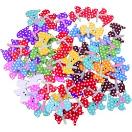 Krizma 50 x Assorted Cute Dog Wooden Buttons 2 Holes for Sewing Scrapbooking Craft