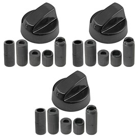 Spares2go Control Switch Knob for Hotpoint Oven Cooker/Hobs (Black, Pack of 3