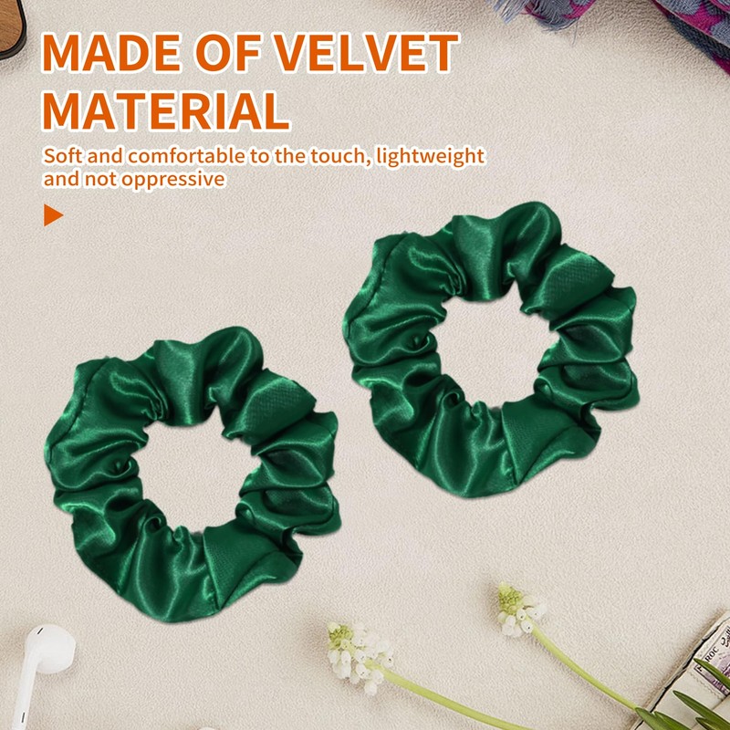 2 Pcs Velvet Scrunchies,Scrunchie for Women Soft Jersey Fabric Hair