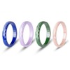 Pinannie 4 Pack Hypoallergenic Ceramic Rings For Women Black and