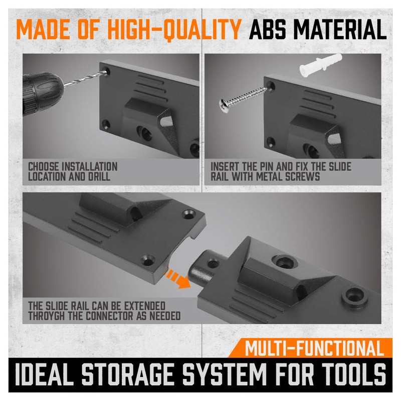 HORUSDY 64 Inch Adjustable Storage System, Wall Mount Tool Organizer,