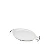 Godinger Natura Collection Porcelain Serving Tray With Rack White/Silver