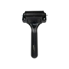 Hard Rubber Lino Roller - Lino Printing and Block Printing - Smoothing Films for Stairs or Walls - Roller for Stickers - Black Handle - 6cm - 1 Piece, Black