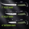 MOSSY OAK 3-Piece Fishing Fillet Knife Set Bait Knife for