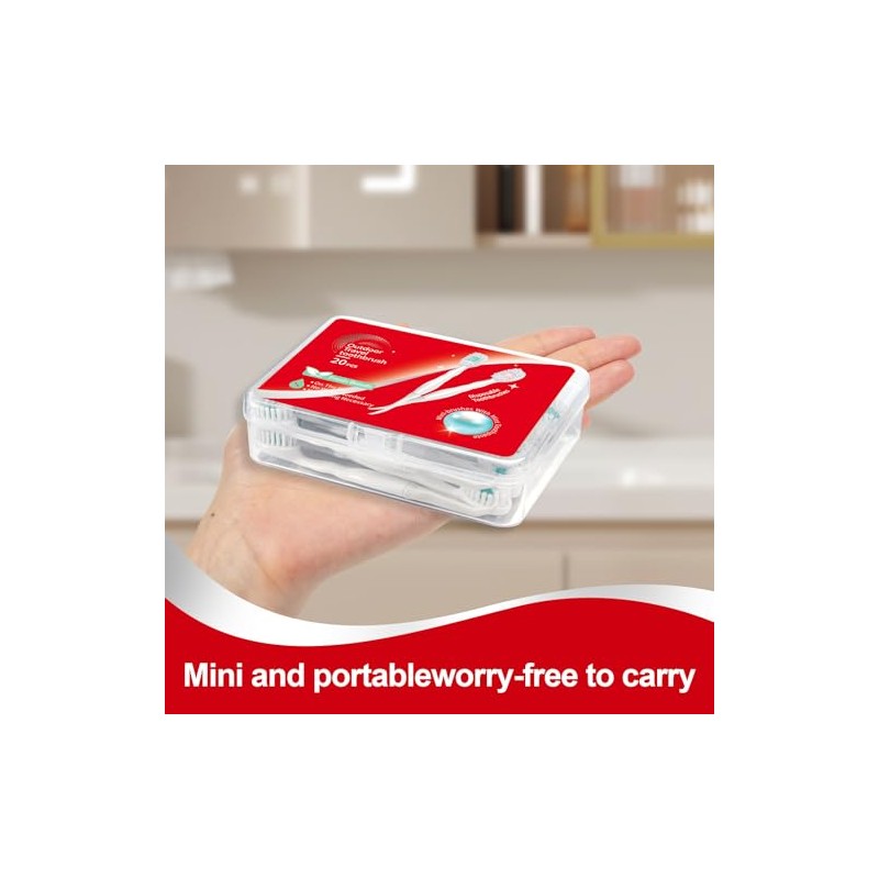 Mini Disposable Toothbrushes with Toothpaste and Toothpick, Tongue Cleaners, Reduce