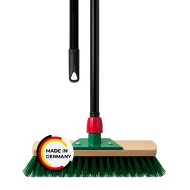 Rival Street Broom with Scraper Edge & Telescopic Handle - Robust Outdoor Broom for Garden, Yard & Street - 40 cm Wide Bristle Surface for Large Areas