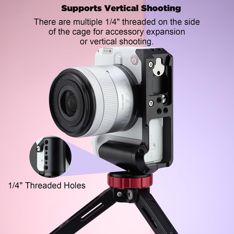 Leftfoto R50V Camera Cage for Canon R50V with Handle Grip