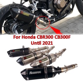 Unbranded Motorcycle Exhaust System Mid Link Pipe Mufflers Tube For Honda CBR300 CB300F