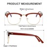 aisswzber Fashion Vintage Classic Semi-Rimless Half Frame Clear Lens Glasses