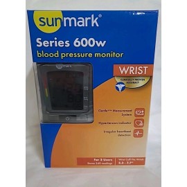 SUNMARK BLOOD PRESSURE MONITOR SERIES 600W WRIST- FITS WRIST 5.3-7.7"