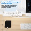 Tischsteckdose mit USB C 20W, Kinglink Steckdosenleiste Schreibtisch einzeln Schaltbar,