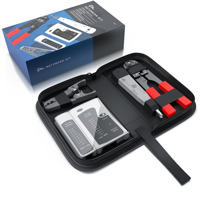 Probador de cables de red CSL para cables RJ45 /