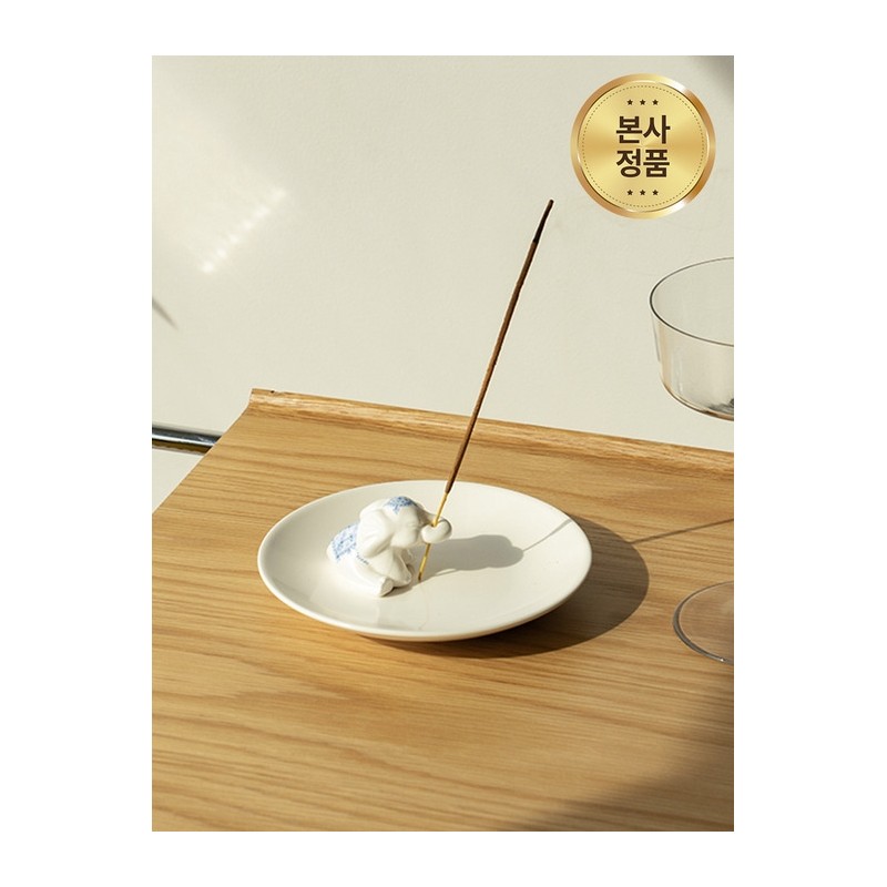 [SET] Ceramic Elephant Incense Holder + Incense Stick 15g Pick