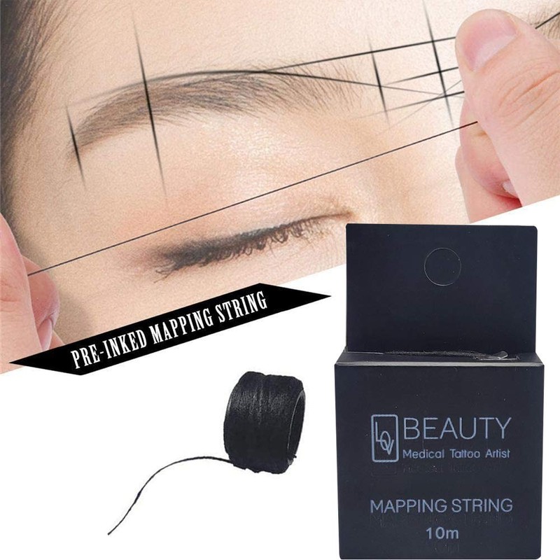 BOLUOYIN BOLUOYIN Pre-Inked Brow Mapping String for Microblading Eyebrow Marker