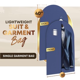 Suit Garment Travel Bags -Lightweight -40" x 24" -Men's Collection by Your Bags (Navy)