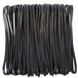 AMUU Bandas de goma grandes negras, paquete de 50 bandas de goma de 8 pulgadas para botes de basura, bandas elásticas para suministros de oficina, car
