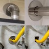 2 pieces split two-piece chrome stainless steel valve/tap cover/valve hole
