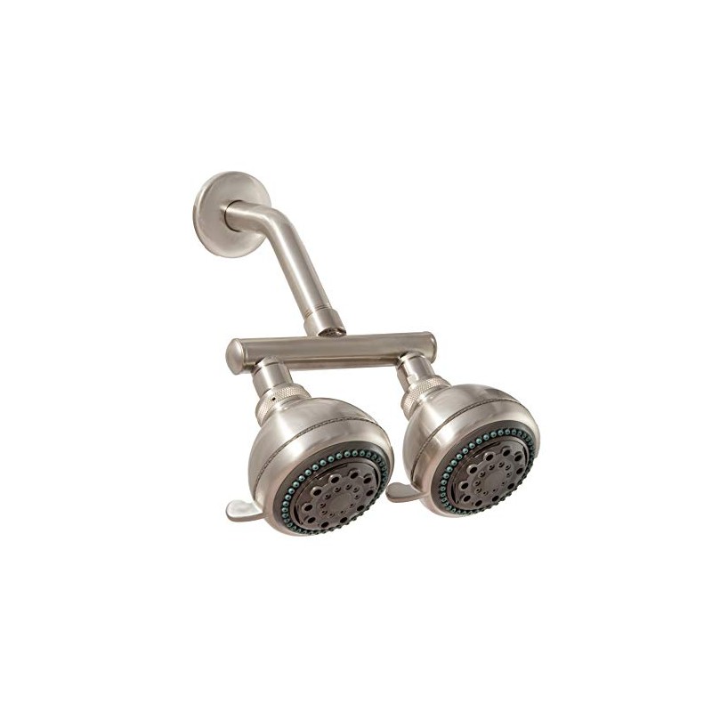 First Mate Double Shower Head System, Brushed Nickel