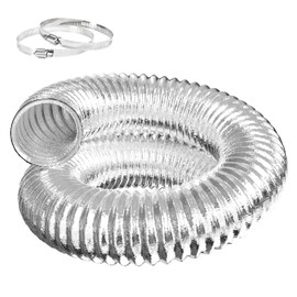 InfiniPower Dryer Vent Hose, Flexible 4 Inch Aluminum Ducting, Heavy Duty Three-Layer Protection, 25 Feet Long for Heating Cooling Ventilation and Exhaust, Silver