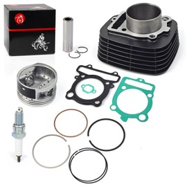 MOTO1988 348cc 83mm Top End Cylinder Rebuild Kit Piston Ring Rocker Arm Camshaft Compatible with Yamaha Warrior 350 1990-2004 Raptor 350 2004-2006 Big Bear 350 1987-1999 (black)