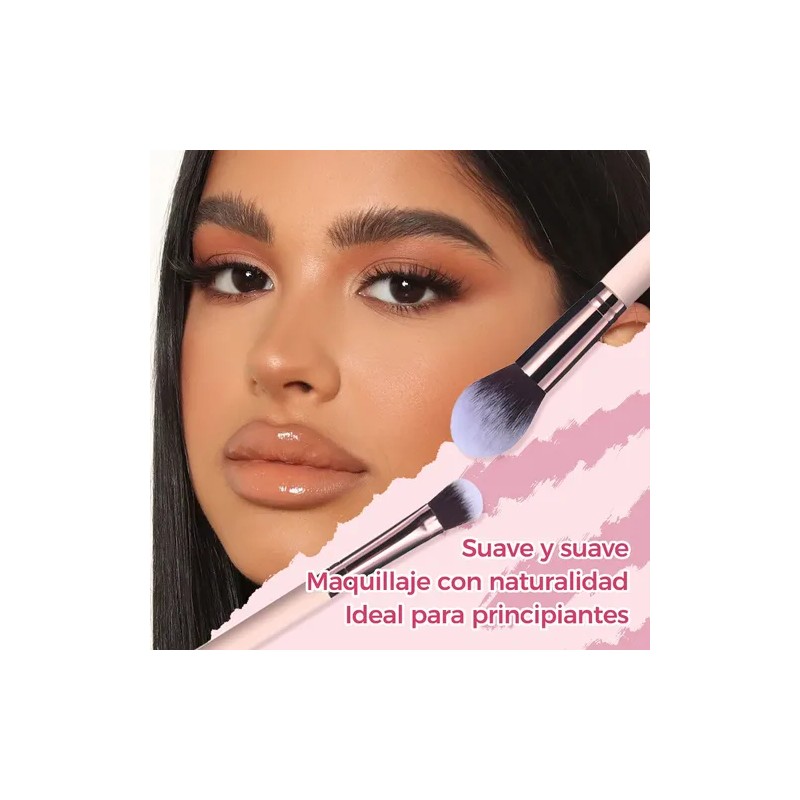 Brochas De Maquillaje Profesional Kit 27 Pcs Con 18 Brochas