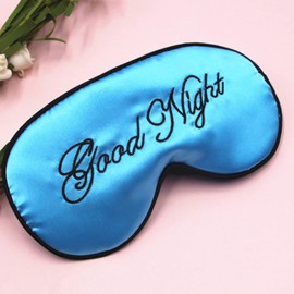 Silk Sleep Mask Blindfold Adjustable Strap Sleep Eye Blindfold Night Eye Protection Cover for Sweet Sleep Travel Nap Dry Puffy Eyes Relaxation 1PC Blue