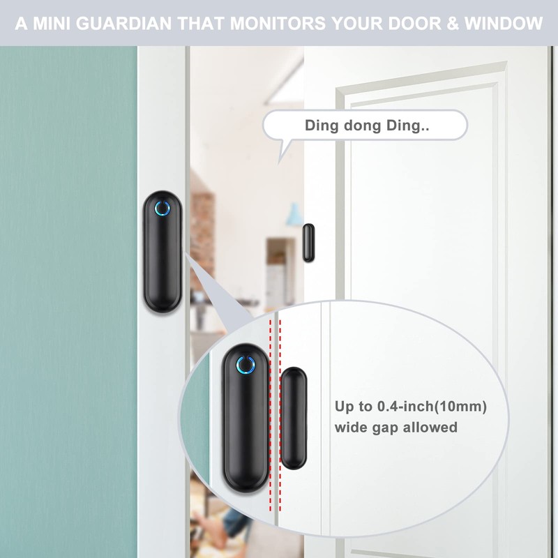 Door Window Sensor Bell, Wireless Bell, 900 ft Range, 58