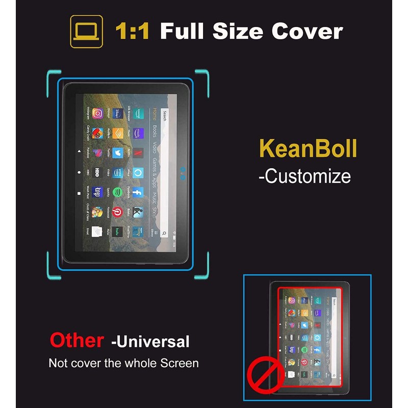 KEANBOLL 3 Pack Screen Protector for Fire HD 8 Tablet