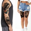 12 Sheets Half Large Temporary Tattoos Suitable for Adult Men
