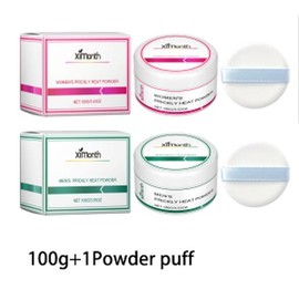 XIMONTH Love Spell Body Powder-Mint leaves & vitamin E & corn starch & tapioca starch,Natural absorbent, gentle skin care & long-lasting dryness & soft and delicate powder - Specification: Green (for men)