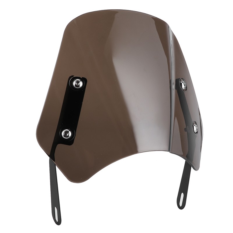 Universal Motorcycle Windshield Wind Deflector Screen W/Mounting Bracket for 5‑7inTawny