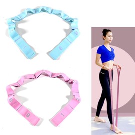 2Pcs Yoga Stretch Assist Strap with 9 Numbered Loops,Yoga Stretch Strap, Elastic Band Exercise Stretch Bands Elastic Exercise，Dancing Assistance and Rehabilitation