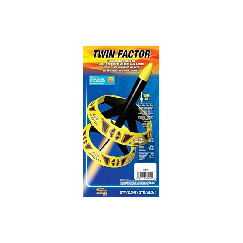 Estes Flying Model Rocket Kit Twin Factor 7250