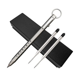 FloraVigo EDC Pocket Pen Titanium Alloy Mini Ballpoint Pen Retractable Metal Ballpoint Pen Tactical Pen Tactical Pen Suitable for Daily Use and Signing