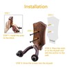 2pcs Guitar Wall Hanger Elegant Black Walnut Guitar Wall Mount