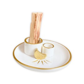 limande Palo Santo Serving Dish, Purifying Dish, Palo Santo, Incense Tree, 3 Scent Trees, Multi Plates, Power Stones, Bracelet Placing Plates