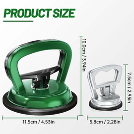 PHIXBEAR Powerful Metal Car Dent Puller 3pcs, Body Repair Dent Removal Tools for Car,Headlight,Car Mirror, Glass, Screen, Mobile Objects, Car Suction Cups