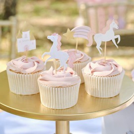 Ginger Ray Cupcake-Topper mit Einhorn-Motiv, 12 Stück