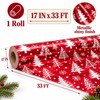 Red Christmas Wrapping Paper Roll for Holiday Gifts – Shiny