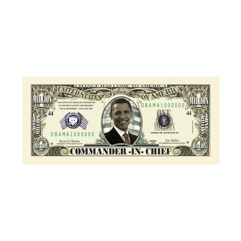 American Art Classics Barack Obama Million Dollar Bill - Pack