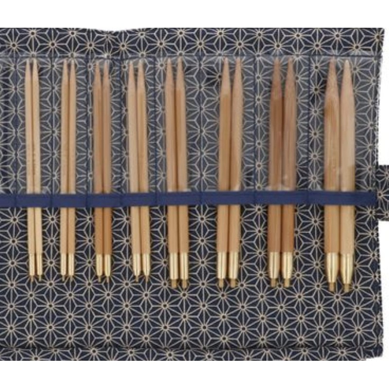 Seeknit Circular Knitting Needles Set, Bamboo, Blue, Standard