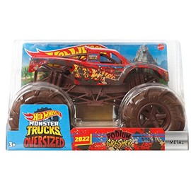 Monster Trucks Oversized Podium Crasher (Red) 1:24 Scale Die-Cast Truck