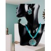 TOPACC Western Pendant Necklace for Women Turquoise Earrings Boho Cowgirl
