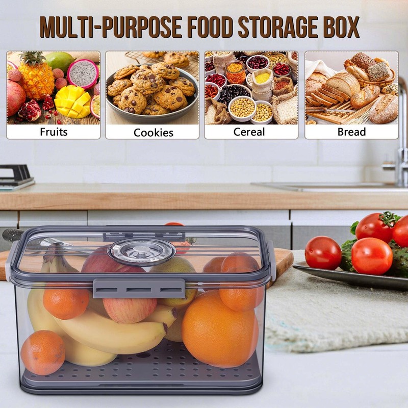 Gifhomfix Bread Box Bread Boxes for Kitchen Counter Airtight, Time