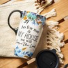 Topadorn Ceramic Travel Mug Latte Mug with Spill Proof Lid
