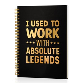 Msticey I Used to Work With Absolute Legends 160 Blank Pages Gold Foil Hardcover Spiral Notebook, Going Away Goodbye Gift for Coworker, Retirement Gift for Leader Manager, Leaving Farewell Gifts