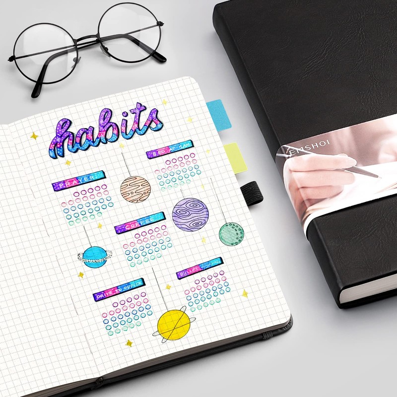 EMSHOI Graph Paper Notebook A5-21.4 x 14.5 cm Hardback Thick